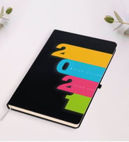 BK Gift Kişiye Özel 2024 Mutlu Yıllar Beyaz Defter-12 (Siyah)