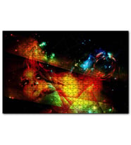 Cakapuzzle Kadın Yüzü Geometrik Şekiller ve Spot Işıklar  Puzzle Yapboz MDF (Ahşap) (1000 Parça)