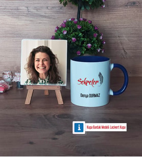 Sekretere Hediye Fotoğraflı Dekoratif Taş, Kupa Bardak Beyaz Hediye (Model 3)