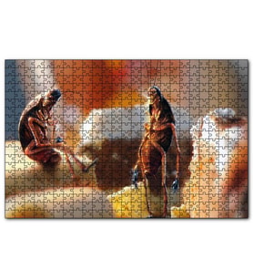 Cakapuzzle Hamamböceklerinin Muffin Keyfi  Puzzle Yapboz MDF (Ahşap) (500 Parça)