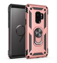 Galaxy S9 Kılıf Zore Vega Yüzüklü Standlı Zırh Kılıf (Rose)