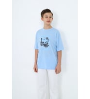 Toontoy Erkek Çocuk  Just Be Baskılı Tişört (Mavi)