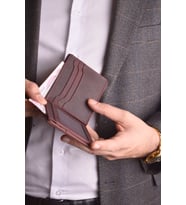 Jewelmim Bordo Crazy Yatay %100 Gerçek Deri Erkek Cüzdanı Hakiki Deri Cüzdan & Kartlık - DR1125BR