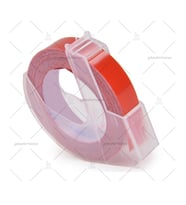 Motex Yazı Presi E101 - DYMO ( Junior-Omega ) YEDEK  Etiket Şerit  (9mmX3metre)- 1 Adet (Kırmızı)