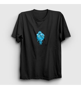 Presmono Unisex Beyaz Ateş Ve Su Oyun Watergirl Sevgili T-Shirt 457621tt (Siyah)