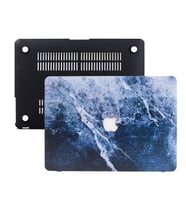 MacBook Pro Retina Kılıf HardCase A1425 A1502 2012/2015 Uyumlu Kılıf Mermer09 (Ultramarin)