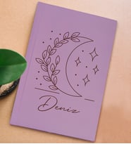 BK Gift Kişiye Özel İsimli Sert Kapaklı Lila Defter, Arkadaşa Hediye, Yeni İş Hediyesi, Anı Defteri, Doğum Günü Hediyesi (Model 8)