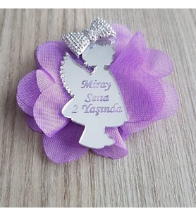 Kişiye Özel Pleksi Bebek Magnet Hatıra (Gümüş)