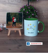 Doğum Günü Hediyesi Fotoğraflı Dekoratif Taş, Kupa Bardak Beyaz Hediye (Model 14)