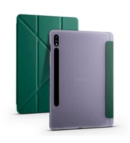 Galaxy Tab S7 T870 Kılıf Tri Folding Smart Kalem Standlı Kılıf (Yeşil)