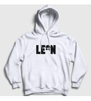 Presmono Unisex Gri Cap Film Leon Kapüşonlu Sweatshirt 246808tt (Beyaz)