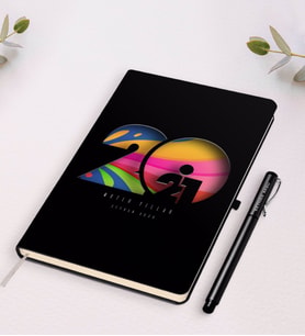 BK Gift Kişiye Özel 2024 Mutlu Yıllar Beyaz Defter ve Kalem Hediye Seti-11 (Siyah)