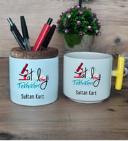 Patoloji Teknikeri Hediye Sepeti Kupa Bardak T Kulplu, Kalemlik Hediyeleri Tıp Bayramı Hediyesi (Model 5)
