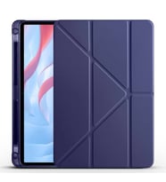 Honor X8 Pro 11.5' Kılıf Tri Folding Kalem Bölmeli Standlı Kılıf (Lacivert)