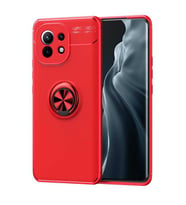 Xiaomi Mi 11 Kılıf Yüzüklü Magnetli Ravel Case (Kırmızı)