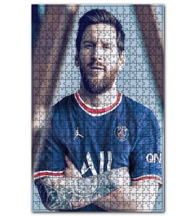 Cakapuzzle Messi PSG Forma Afiş Puzzle Yapboz MDF (Ahşap) (500 Parça)