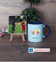 Hakem Fotoğraflı Dekoratif Taş, Kupa Bardak Beyaz Hediye (Model 3)