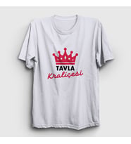 Presmono Unisex Sarı Backgammon Queen Tavla Kraliçesi Oyun V3 T-Shirt 417887tt (Beyaz)