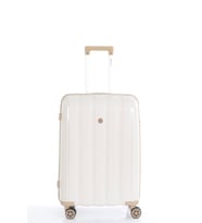 Mçs Polipropilen Valiz V305 65 CM (Beyaz-Karamel)