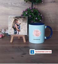Anneye Doğum Günü Hediyesi Fotoğraflı Dekoratif Taş, Kupa Bardak Beyaz Hediye (Model 3)