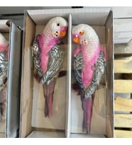 DEKORATİF 2Lİ PAPAĞAN KÜÇÜK (Pembe)