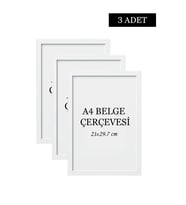 3 Lü Set A4(21x29.7) Diploma Çerçevesi Belge Çerçeveleri Sertifika Çerçevesi (Beyaz)