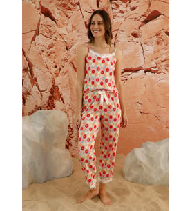 İp Askılı Pegasus Kadın Pijama Takımı- Genç Anne Serisi- Çeyizlik Pijama (Pembe)