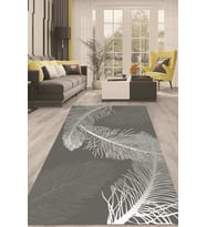 Dijital Kaymaz Taban Yıkanabilir Modern Renkli Salon Halısı Mutfak Halısı Yolluk ND-HT-309 (Gri)