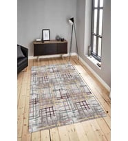 Dijital Baskılı Yıkanabilir Kaymaz Modern Renkli Salon Halısı Mutfak Halısı Yolluk ND-HY-798 (Bej)