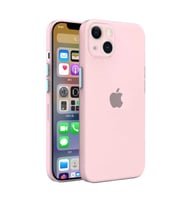 iPhone 13 Mini Kılıf Ultra İnce Mat Kamera Korumalı Silikon (Pembe)