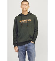 Jack & Jones Alvis Kapüşonlu Erkek Sweat 12256848 (Yeşil)