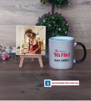 Mutfağın Sultanı Anneye Hediye Fotoğraflı Dekoratif Taş, Kupa Bardak Beyaz Hediye (Model 9)