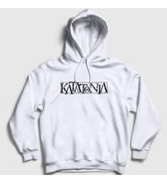 Presmono Unisex Gri Logo Katatonia Kapüşonlu Sweatshirt 90160tt (Beyaz)