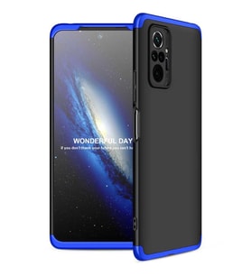 Xiaomi Redmi Note 10 Pro Kılıf Zore Ays Full Koruma Kılıf (Siyah-Mavi)