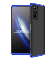 Xiaomi Redmi Note 10 Pro Kılıf Zore Ays Full Koruma Kılıf (Siyah-Mavi)
