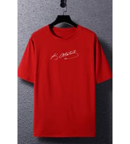 Unisex K.Atatürk imza Baskılı T-shirt (Kırmızı)