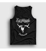 Presmono Unisex Beyaz Finland Korpiklaani Atlet 161689tt (Siyah)