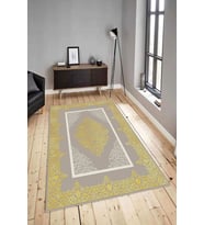 Dijital Baskılı Yıkanabilir Kaymaz Modern Renkli Salon Halısı Mutfak Halısı Yolluk ND-HY-1101 (Gold)