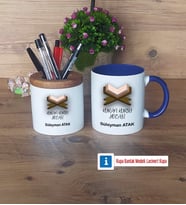 Kuran Kursu Hocası Kalemlik, Kupa Bardak T Kişiye Özel Hediye (Model 6)