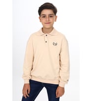 Toontoy Erkek Çocuk Baskılı Sweatshirt (Bej)