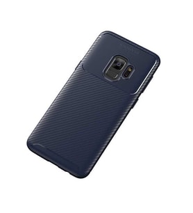 Samsung Galaxy S9 Kılıf Karbon Silikon Case (Lacivert)