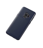 Samsung Galaxy S9 Kılıf Karbon Silikon Case (Lacivert)