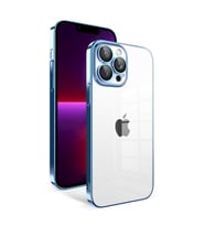 iPhone 13 Pro Kılıf Garaj Kenarları Renkli Kamera Korumalı Kılıf (Açık Mavi)