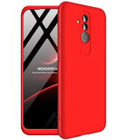 Huawei Mate 20 Lite 360 Derece Zore Tam Koruma Ays Kılıf (Kırmızı)