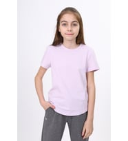 Toontoy Kız Çocuk Baskılı Tişört (Açık Lila)