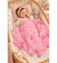 Pabteks Bebek/Çocuk Battaniyesi (Pembe)
