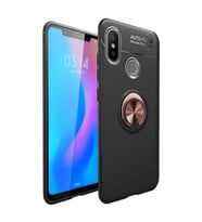 Xiaomi Mi 6X Kılıf Yüzüklü Magnetli Ravel Case (Siyah-Rose Gold)