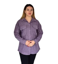 Kadın Çift Cepli Oduncu Gömlek 2273 BGL-ST03279 (Lila)