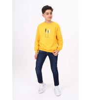 Toontoy Erkek Çocuk Baskılı Sweatshirt (Hardal)