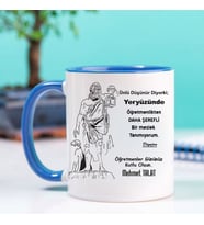 Öğretmenler Gününe Özel Hediye Kupa Bardaklar (Mavi)